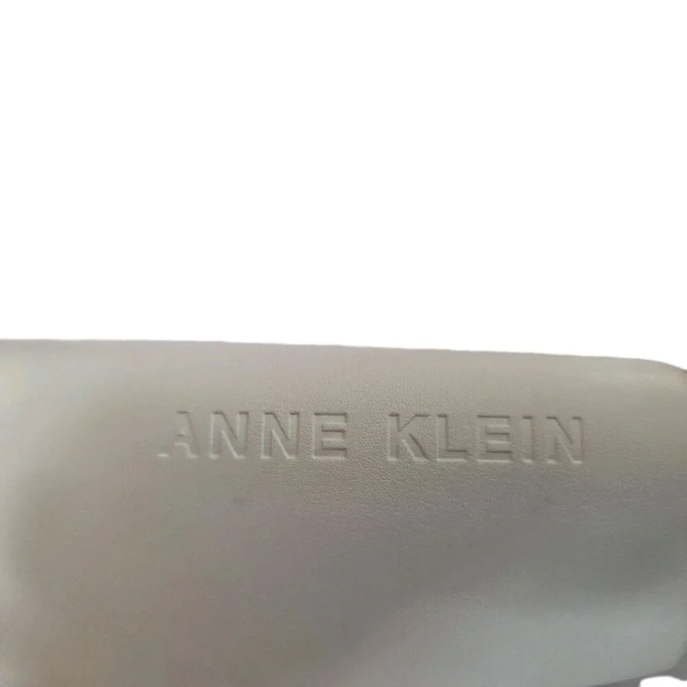 Eyeglasses Case Anne Klein Clamshell White Faux Leather Hard‎ Case Fashion